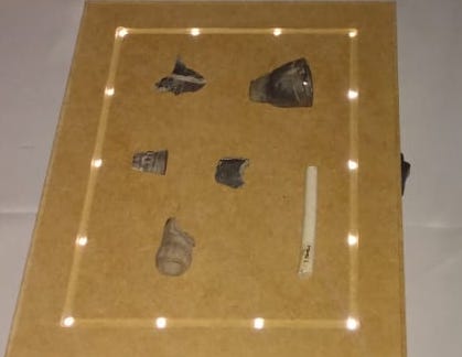 Objetos arqueológicos encontrados en excavaciones de las Charqueadas